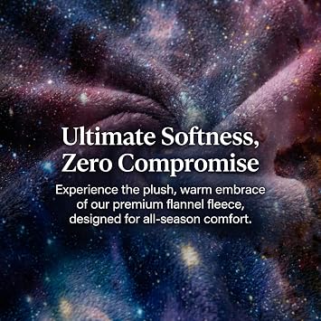 Space Throw Blanket 200cm x 150cm, Galaxy Universe Nebula Fleece Blanket Cozy Plush Blanket for Couch Sofa Bed Couples Man Women, Colourful
