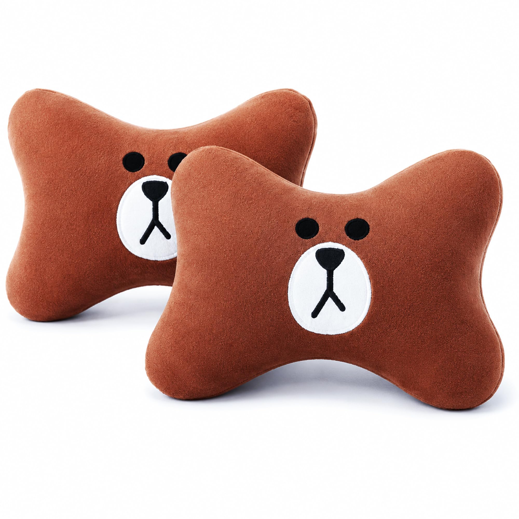 CHERISH Car Neck Pillow 2 Pack Cute Bear Headrest