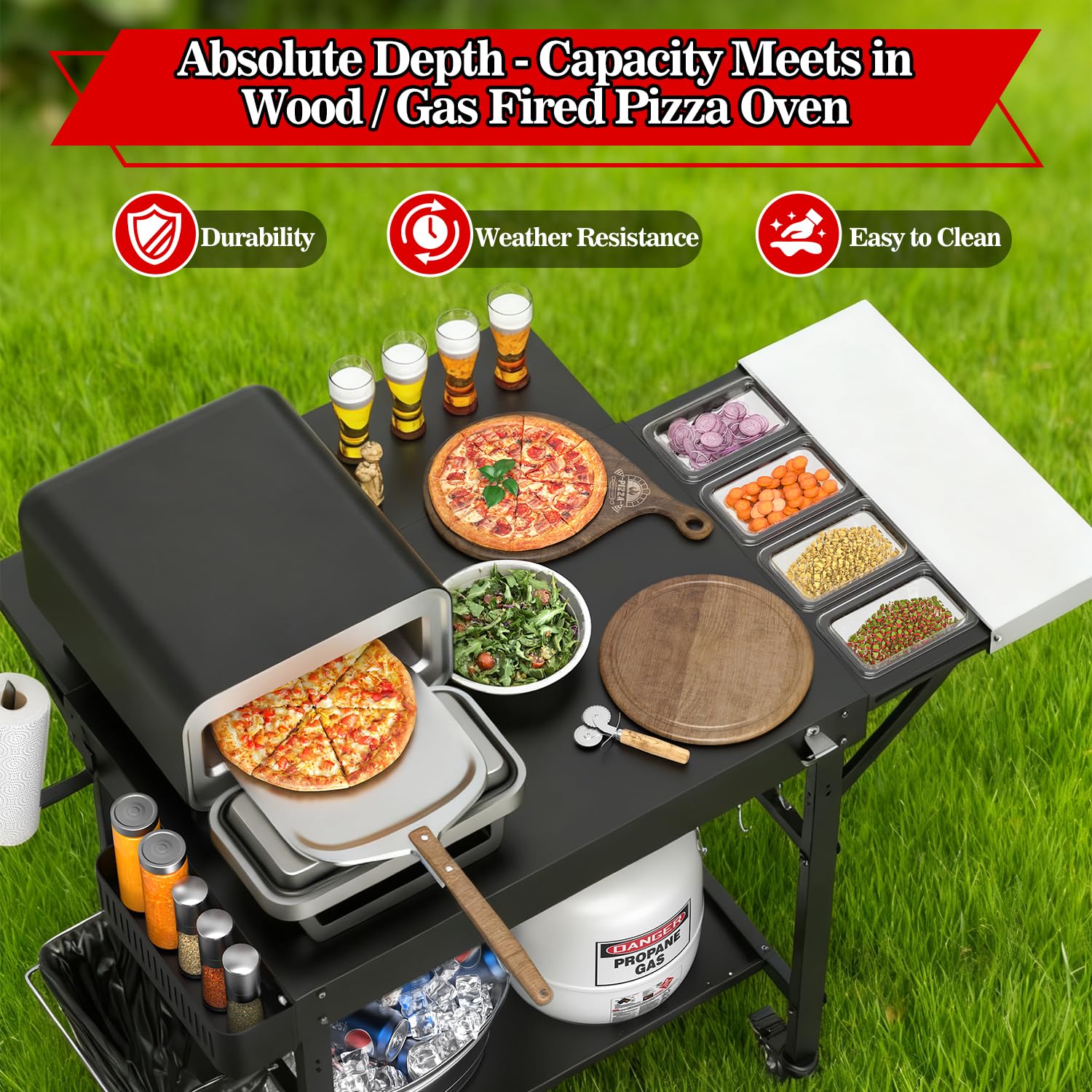 Amazon.com: AOKEMAi Grill Table for Oon Pizza Oven Accessories