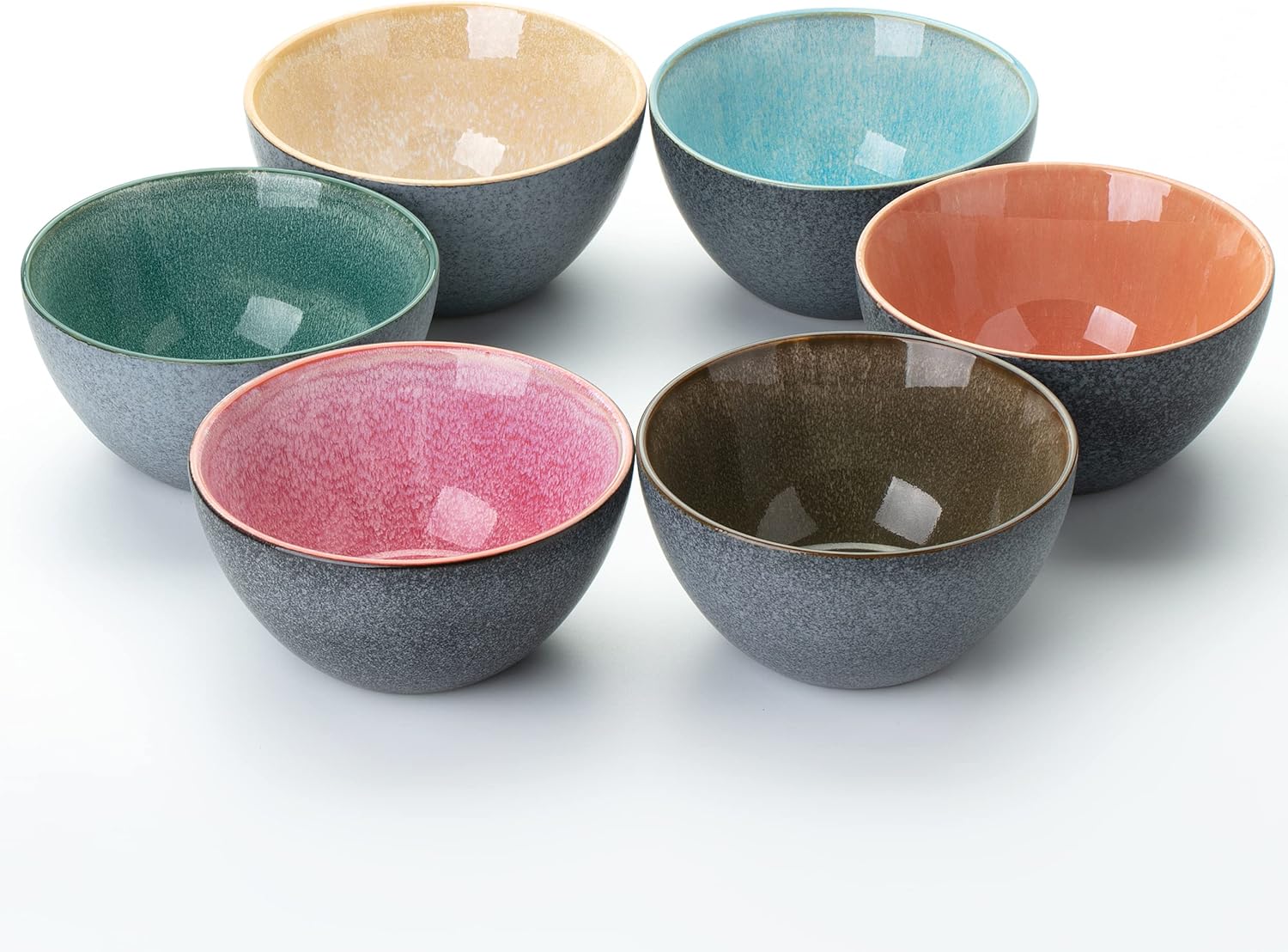 Brew To A Tea BTaT Cereal Bowls, 29 Oz, 6 Pack, Colorful