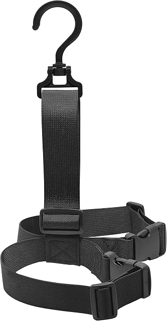 SAMSFX Fishing Wader Boot Hanger Hanging Strap Belt with 360 Degree Rotatable Hook