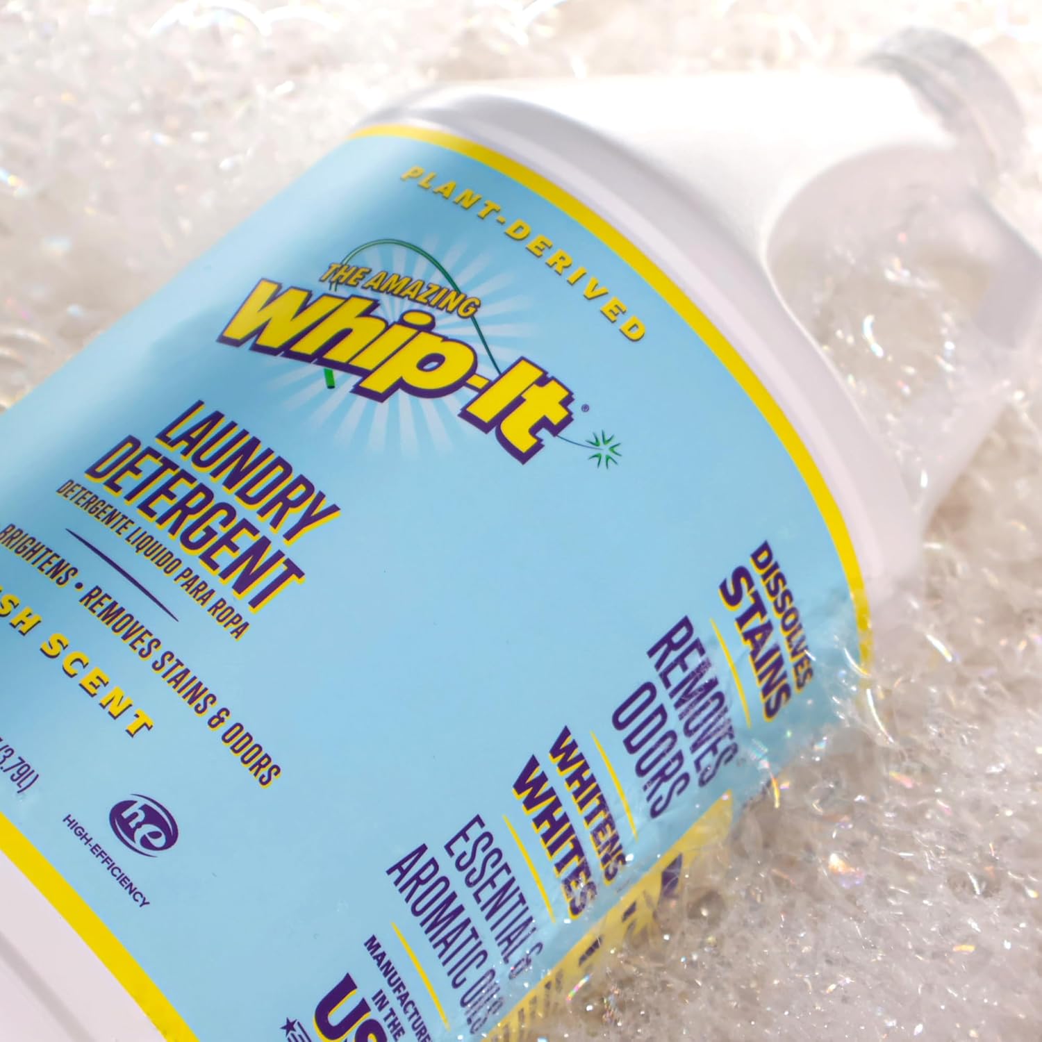 Whip-It Fresh Scent Laundry Detergent GALLON Size128 OZ