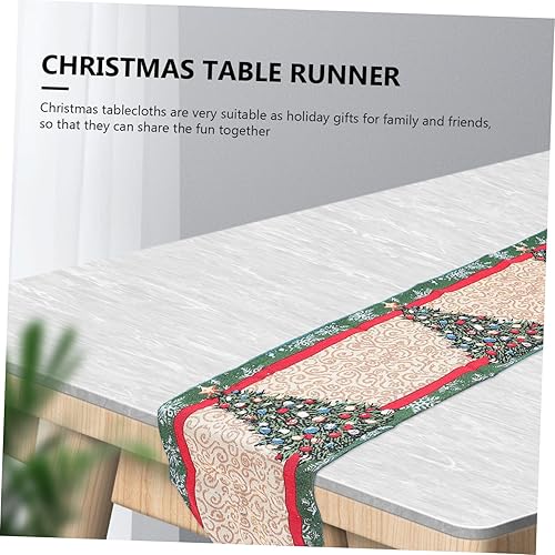 Miniatura 4 de LIFKOME 1pc Christmas Table Runner Red Decorations Xmas Table Runner Red Tablecloth Christmas Ornaments Reindeer Table Runner Table Top Decor