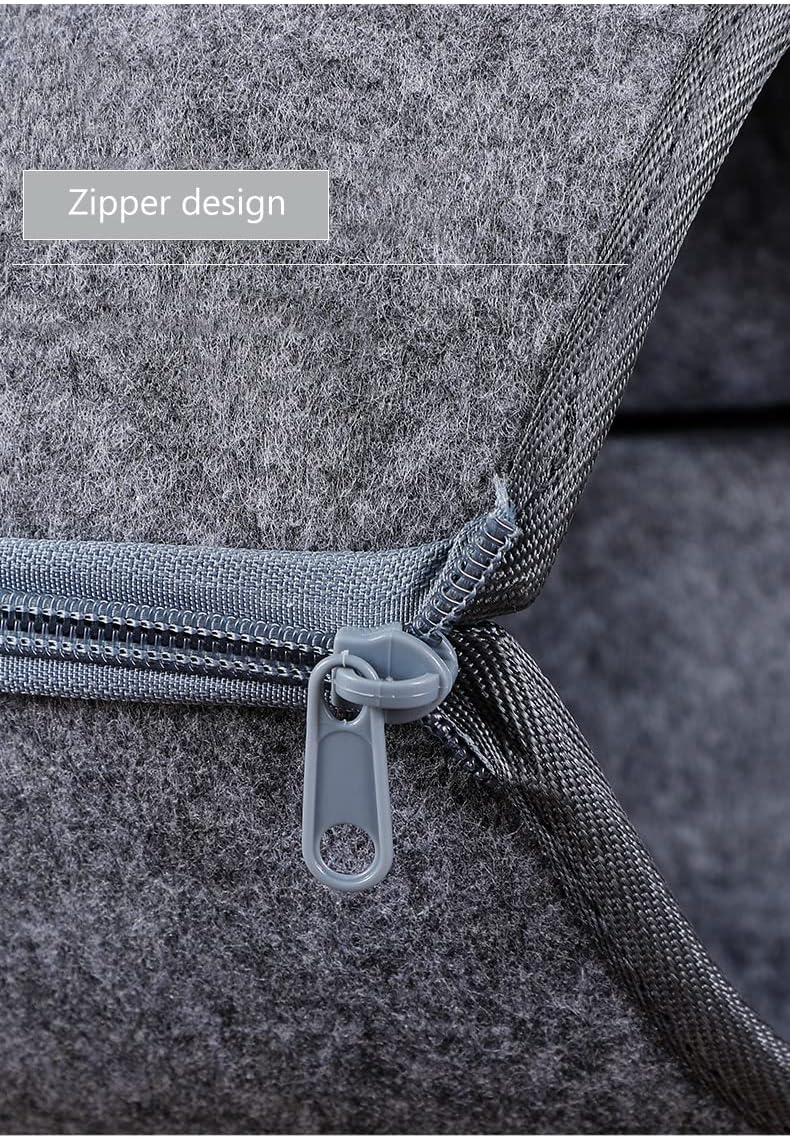 Donut Cat House Pet Cat Tunnel Interactive Game Toy Cat Bed Dual-use Indoor Toy Kitten Sports Equipment Cat Training Toy Cat House (L,Gray)