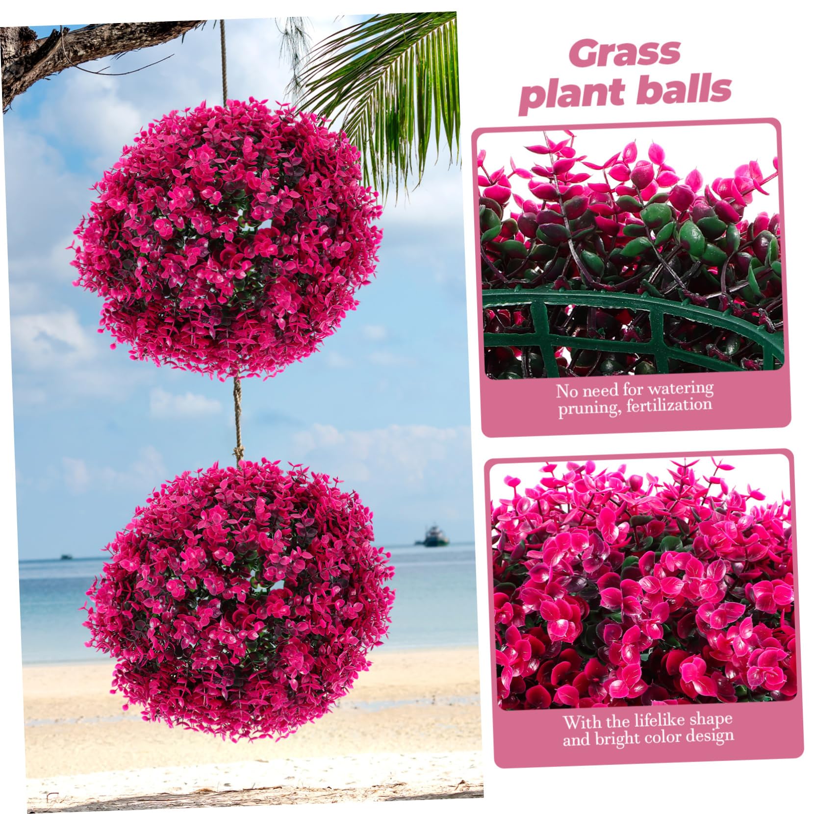 Palla Decorativa Finta di Eucalipto Palla Topiaria Foglie di Eucalipto per Decorazioni Interne Piante Artificiali per Casa e Giardino Ornamentale Finta Naturale