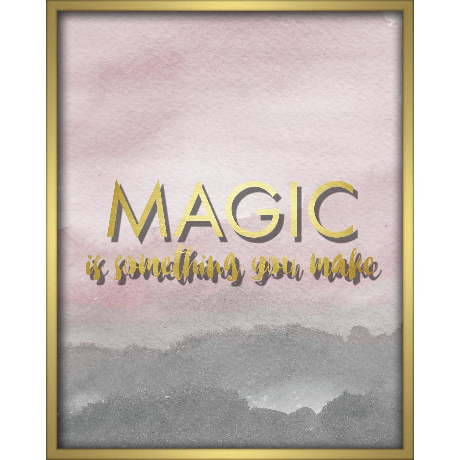 Décoration murale shadowbox rose Linden Ave AVE10301 cadre 3D avec message positif