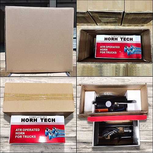 Miniatura 5 de Kit de bocina de aire de tren de 150 dB kit de 4 bocinas de tren fuertes trompeta para compresor de aire de 150 PSI 12 V 159 galones para camiones