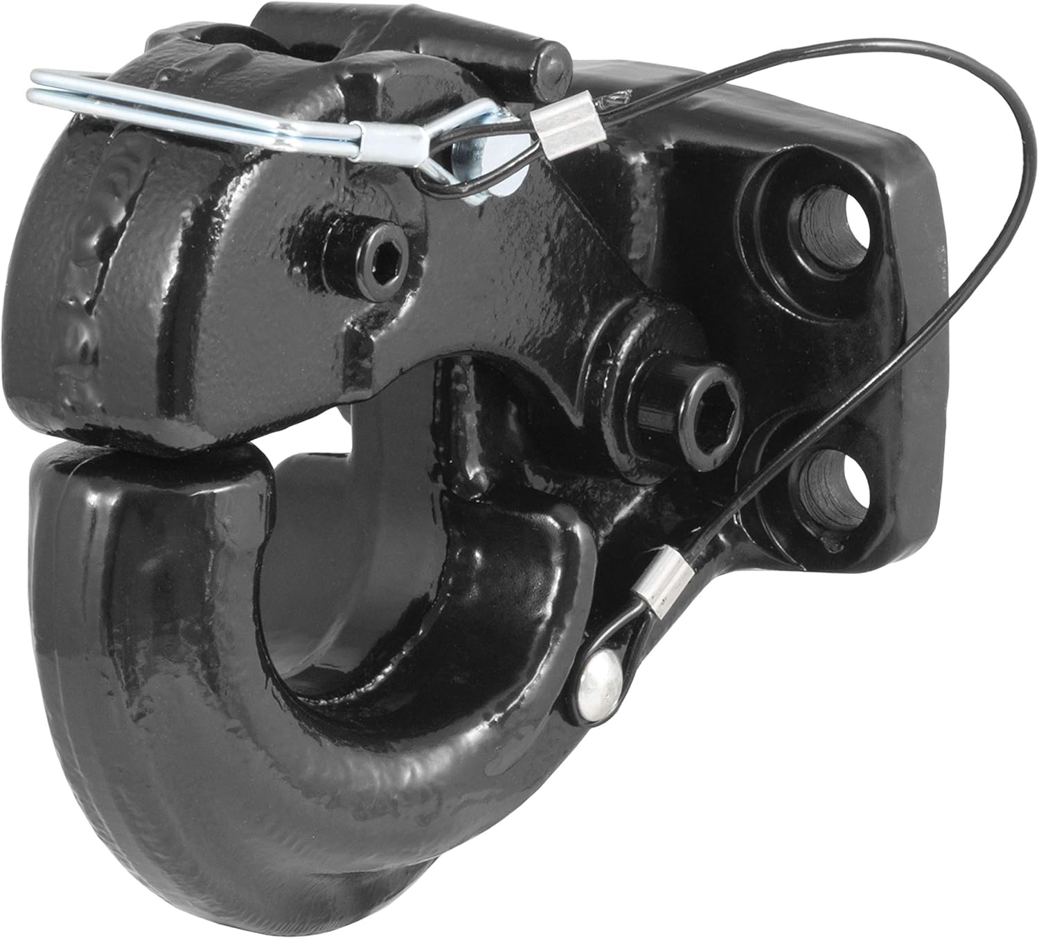 CURT 48231 Pintle Hook Hitch 60,000 lbs, Fits 2-1/2 to 3-Inch Lunette Ring, Direct Mount Only