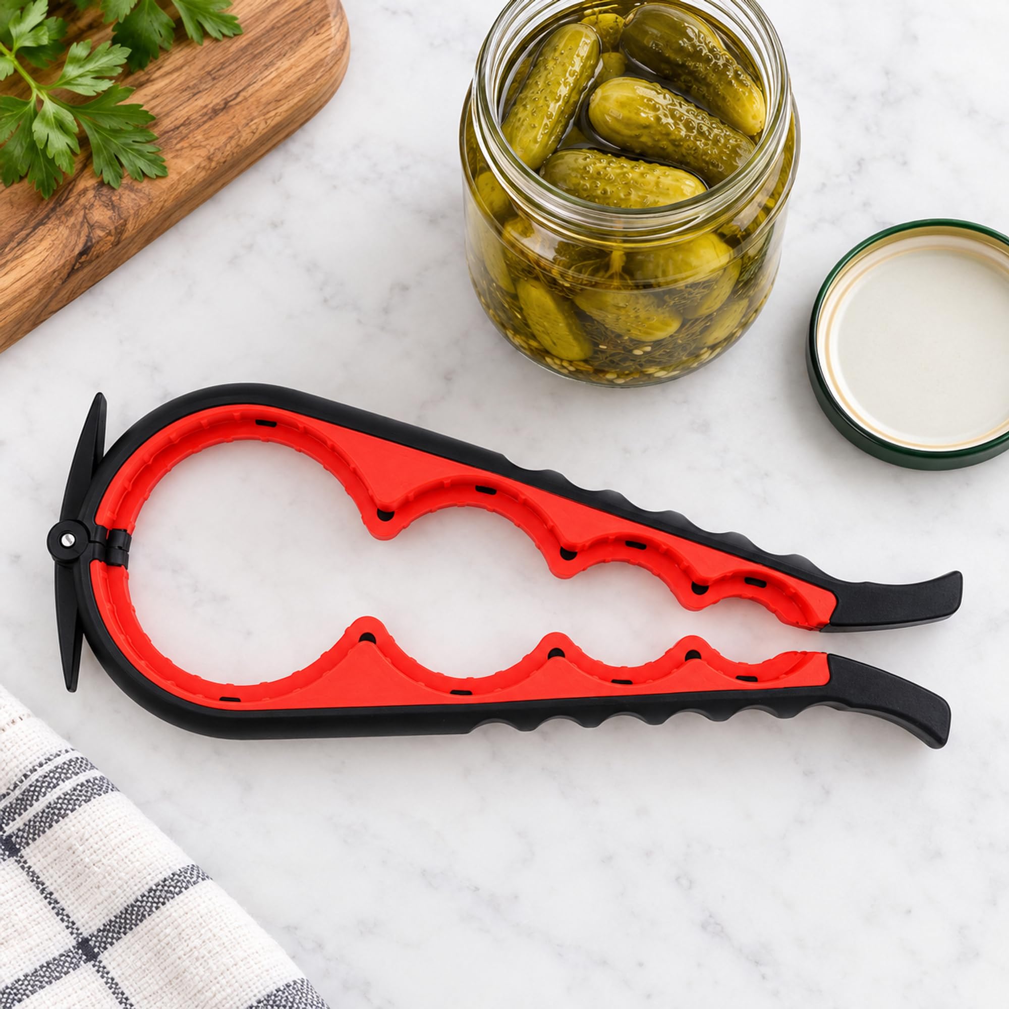 Plastic Jar and Bottle Opener for Kitchen Use, Handheld Lid Opening Tool for Food Preparation and Everyday Cooking