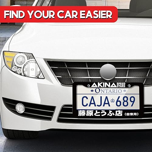 Miniatura 5 de Marcos para placa de matrícula, paquete de 2 unidades para mujeres y hombres, cubierta de placa de automóvil, cultura japonesa japonesa, marco de