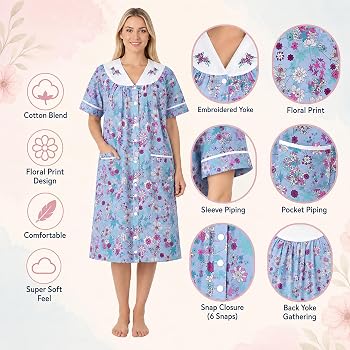 YafeMarte Women's Short Sleeve Woven Snap-Front Closure Floral