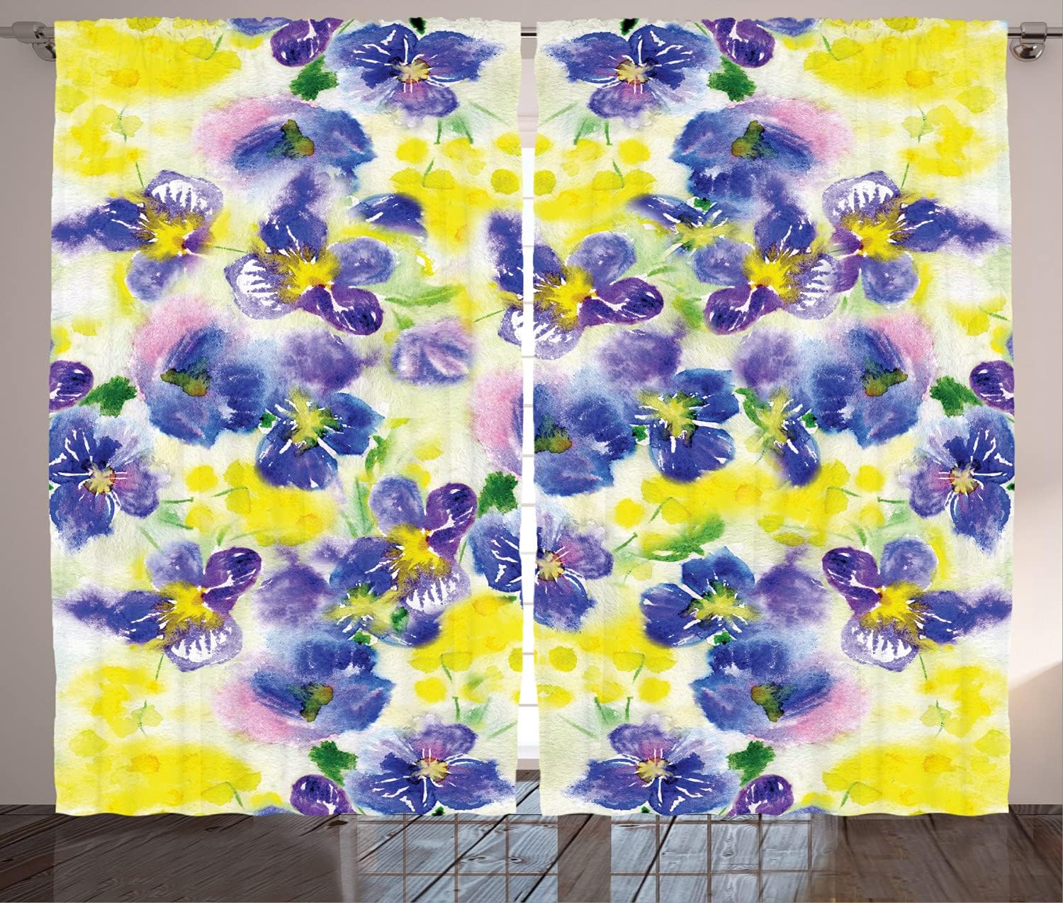 Ambesonne Orchid Curtains, Modern Chill Vibes Boho Stones and Flower with Candles and Water Photo Print, Living Room Bedroom Window Drapes 2 Panel Set, 108" X 84", Pink Brown