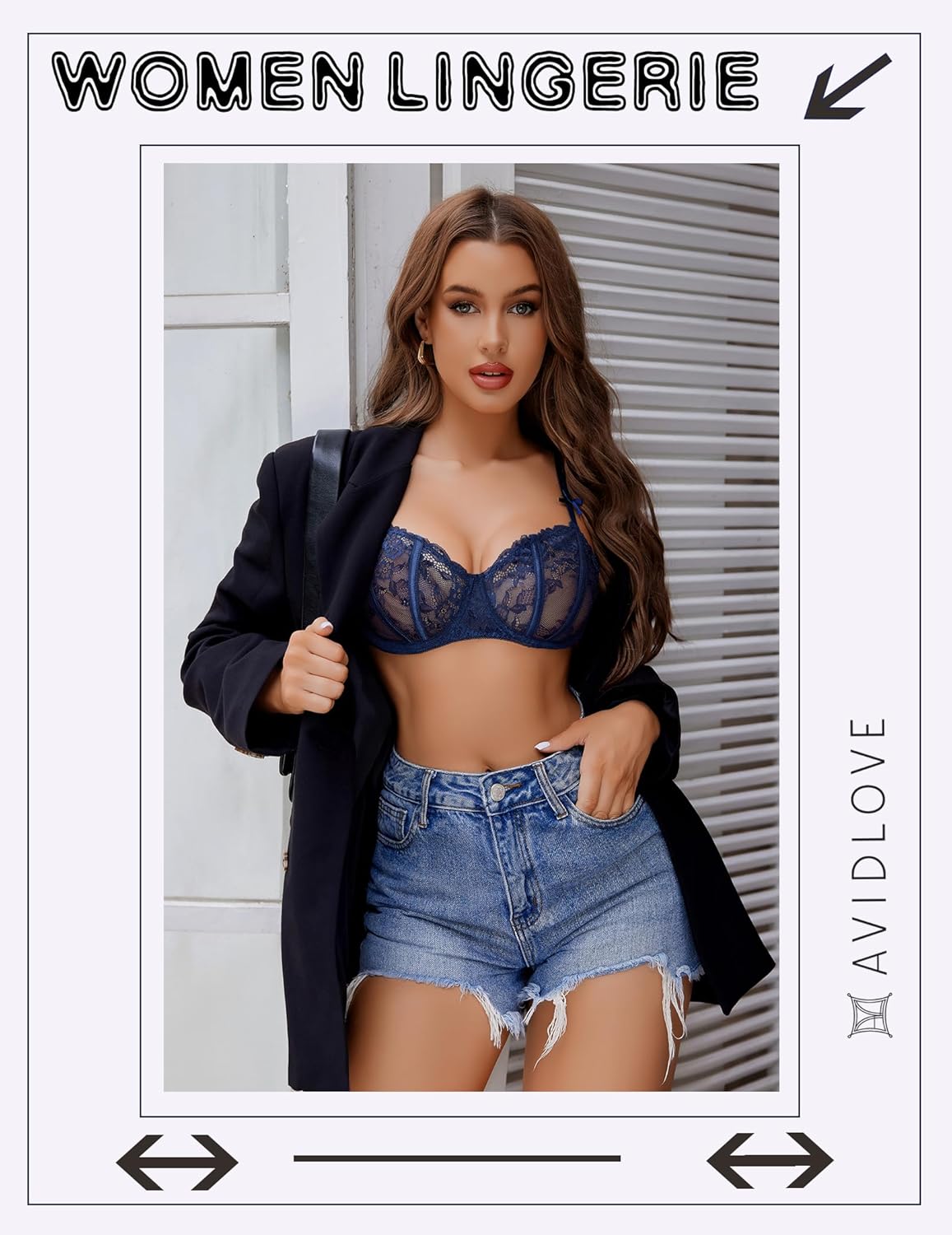 Avidlvoe Lingerie for Women Lace Bra and Panty Sets 2 Pieces Sexy Underwear Underwire Lingerie Set - Image 5