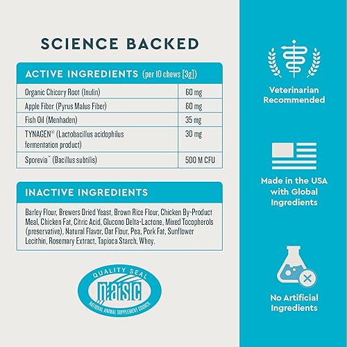Miniatura 3 de VetIQ Suplemento de probióticos para gatos probióticos, prebióticos y posbióticos para gatos, apoyo para la salud digestiva e intestinal, alivio del
