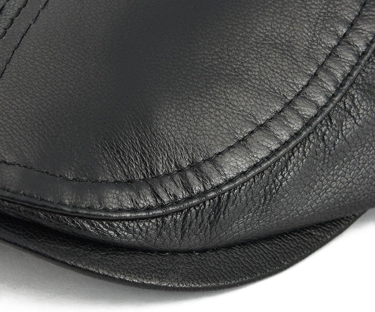 VOBOOM Men Women Adjustable Genuine Leather Ivy Cap Newsboy Hat - Image 6