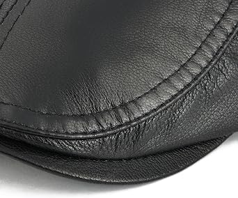VOBOOM Men Women Adjustable Genuine Leather Ivy Cap Newsboy Hat