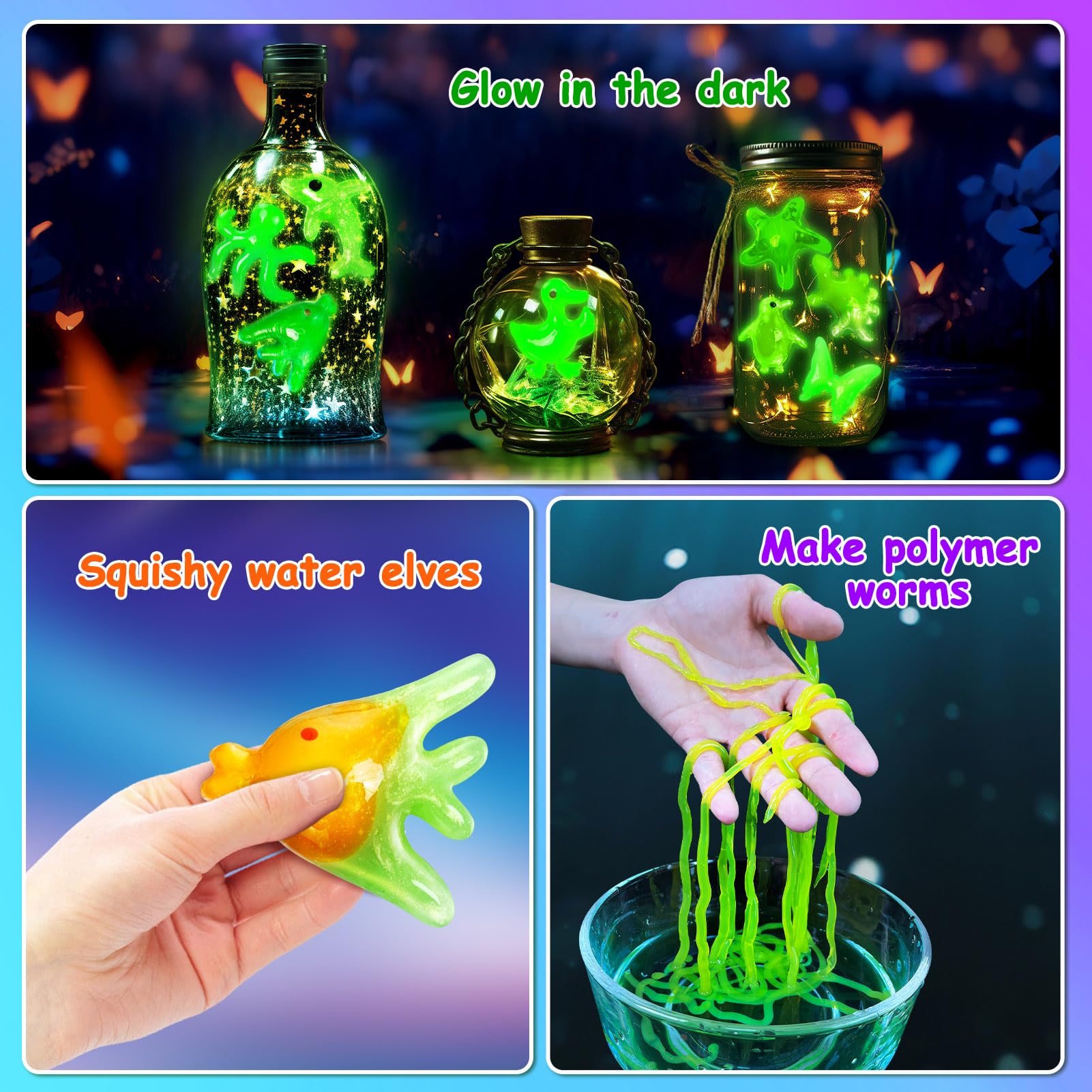 JOPSHEEN Magic Water Elf, 40 Colores Aqua Gel, Elfo de Agua Magico, Kit de Gel de Agua para Niños