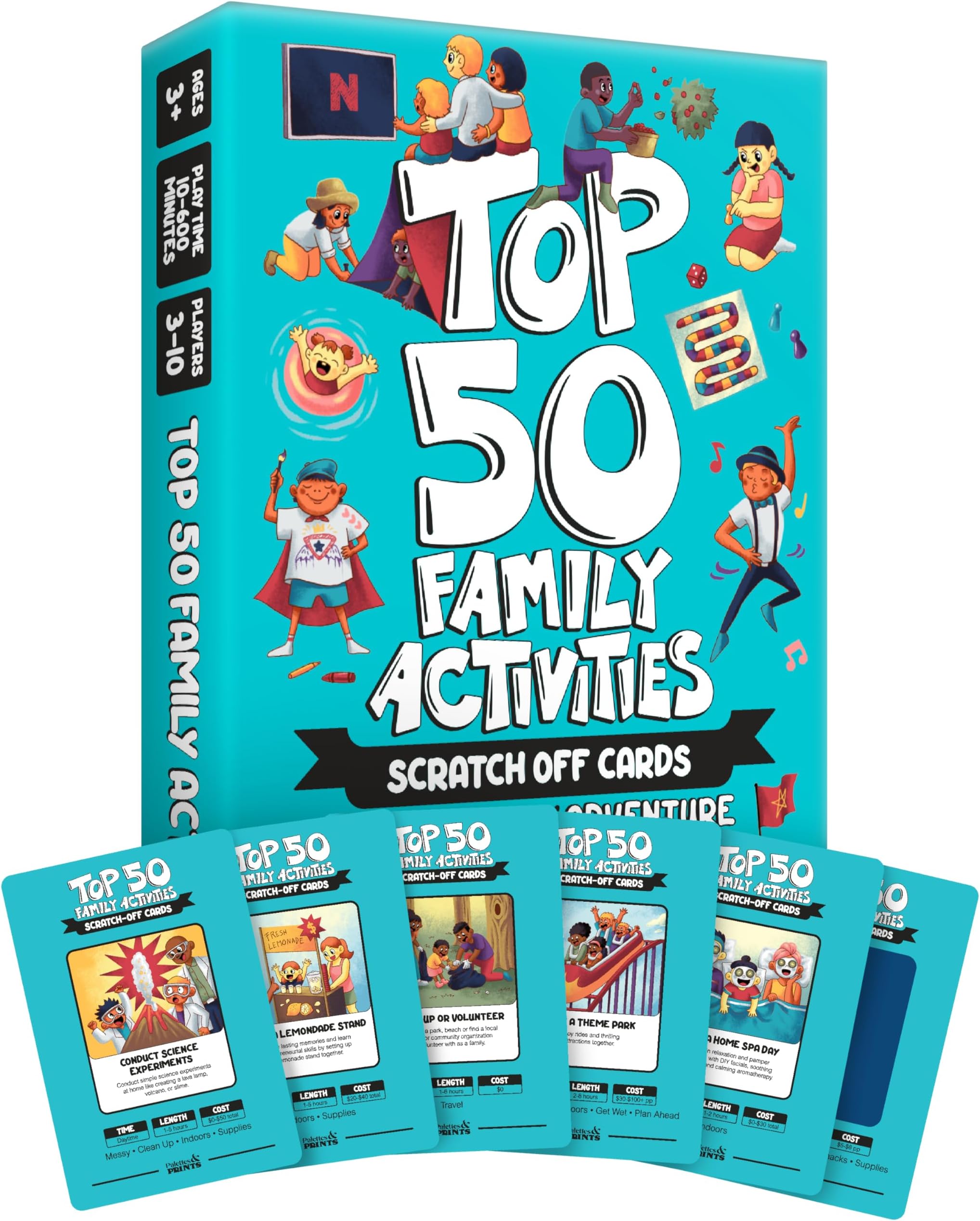 Top 50 Family Activities - 50 Fun Scratch Off Family Adventures and Family Games for Deep Bonding - Fun for Kids and Adults - Gifts for Family - Perfect for Family Fun Time & Family Night