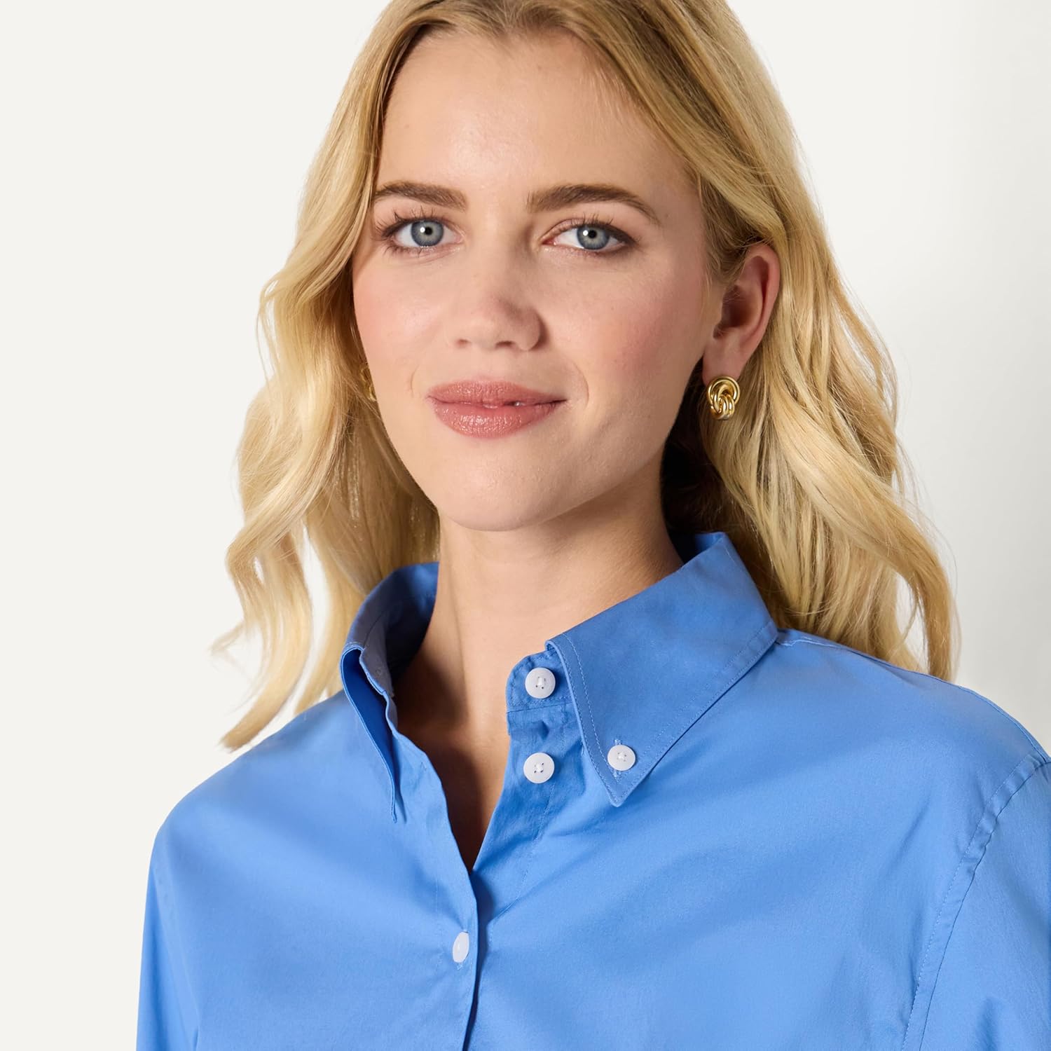 Amazon Essentials (Demi's Pick Women's Oversized-Fit Cotton Stretch Poplin Button-Down Dress Shirt - Image 3