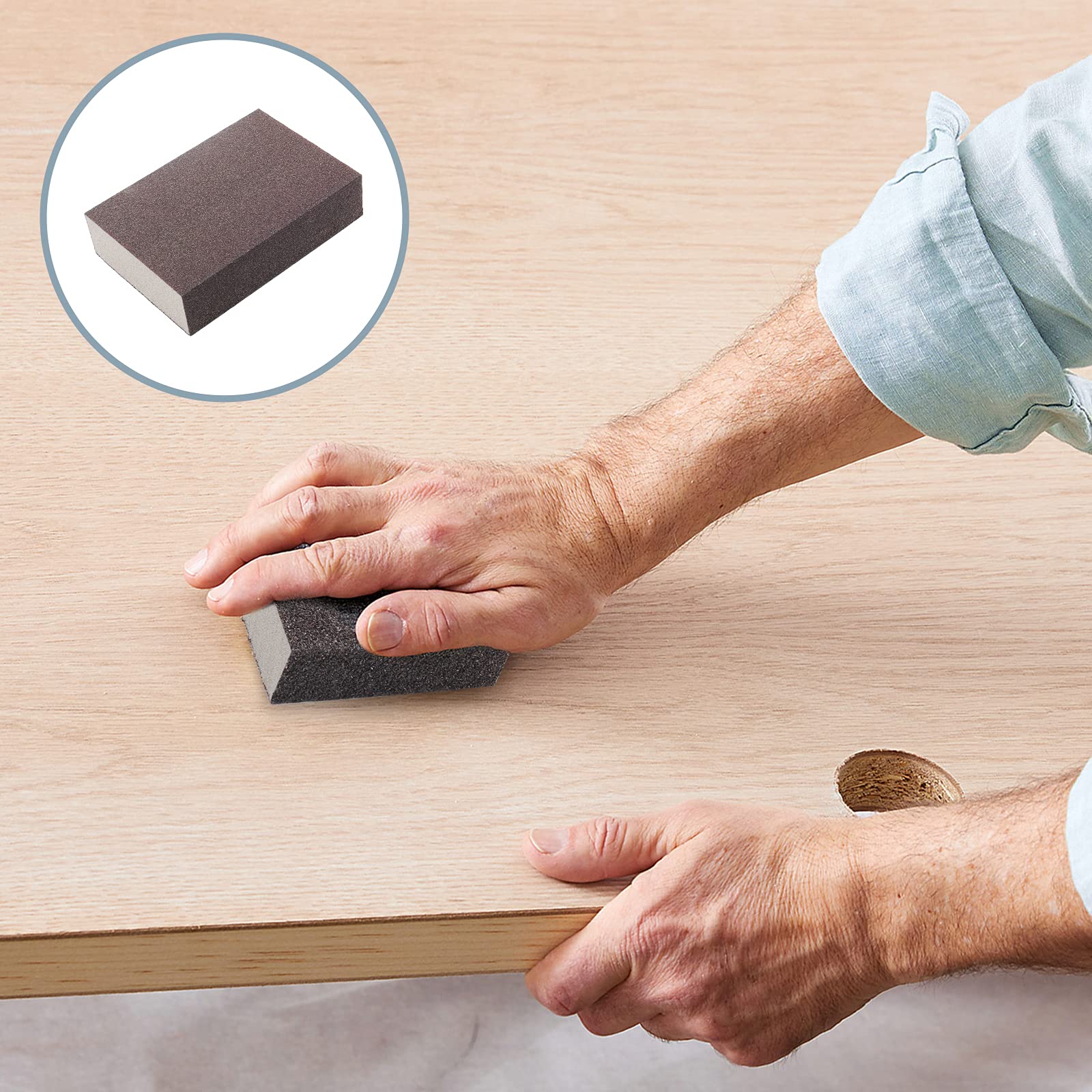Fine Sanding Blocks - 12 Pack 180 Grit -6