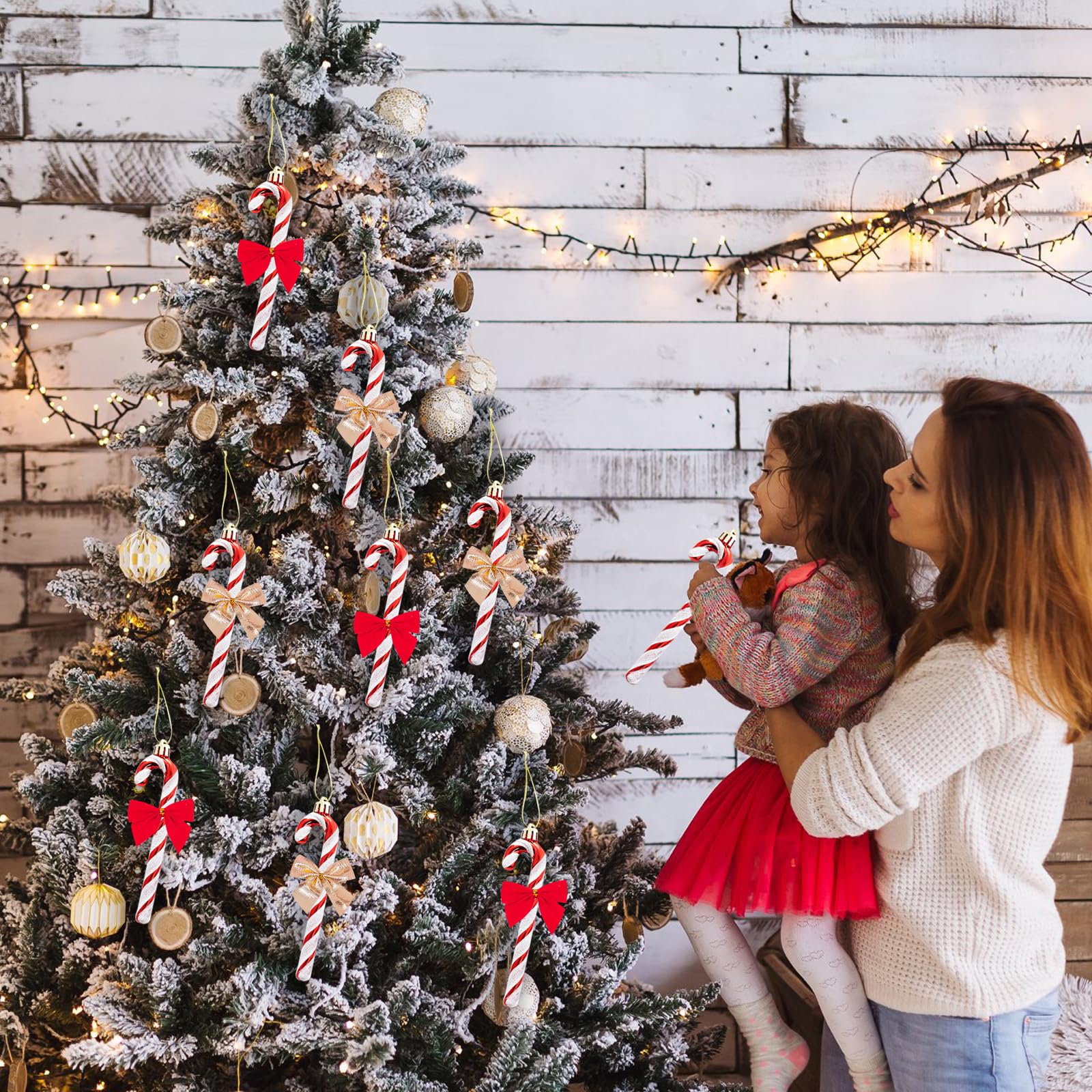 Picchetto per giardino set3 bastoncini albero di natale caramella candy natalizi 70 cm addobbi decorazioni babbo campane casa