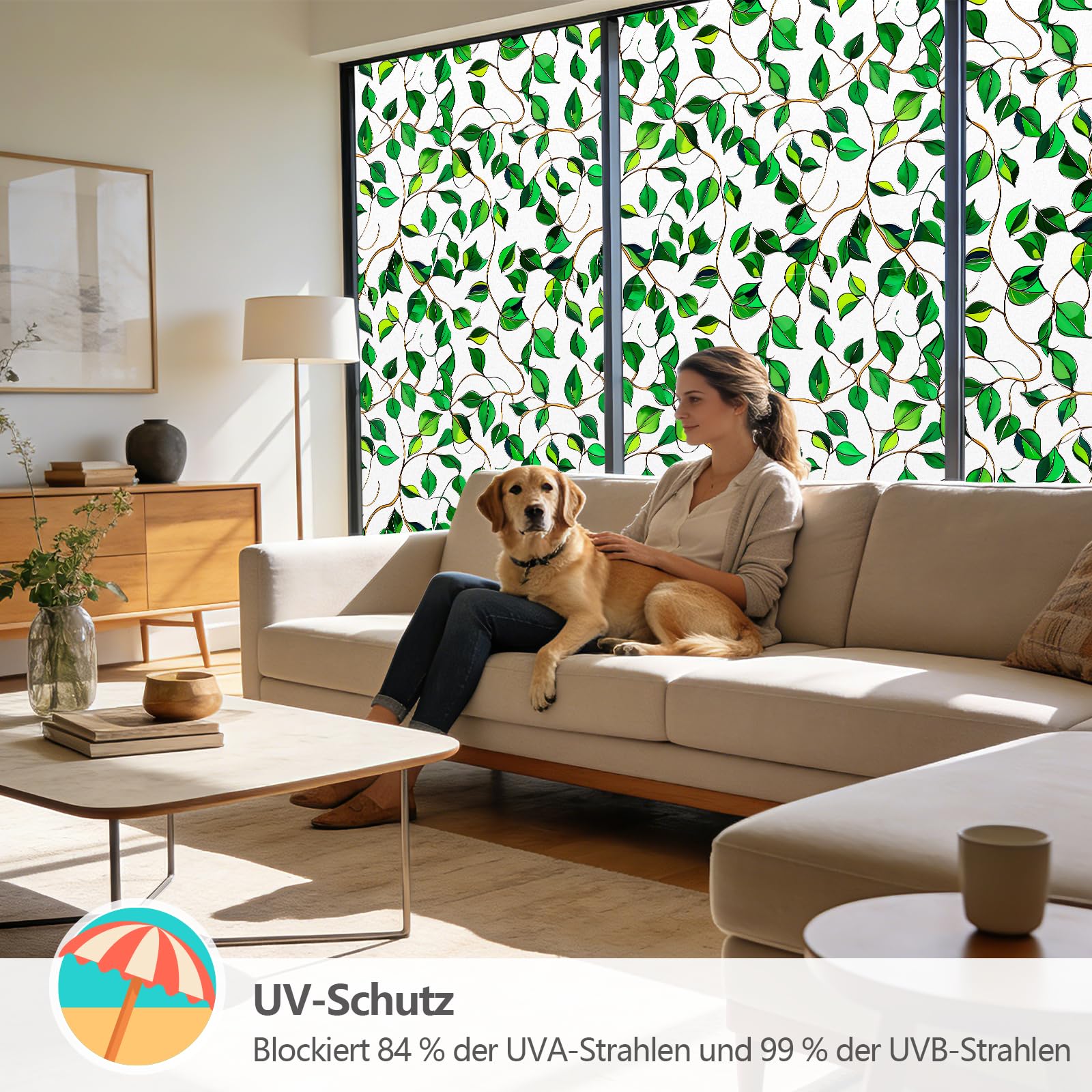 NINETREX Pellicola Per Finestre Oscurante Con Motivo Vetri Autoadesive 44.5x400CM,Smerigliato Statisch Anti UV,Privacy Decorativa Adatta Per Salotti, Cucine, Camere Da Letto e Uffici