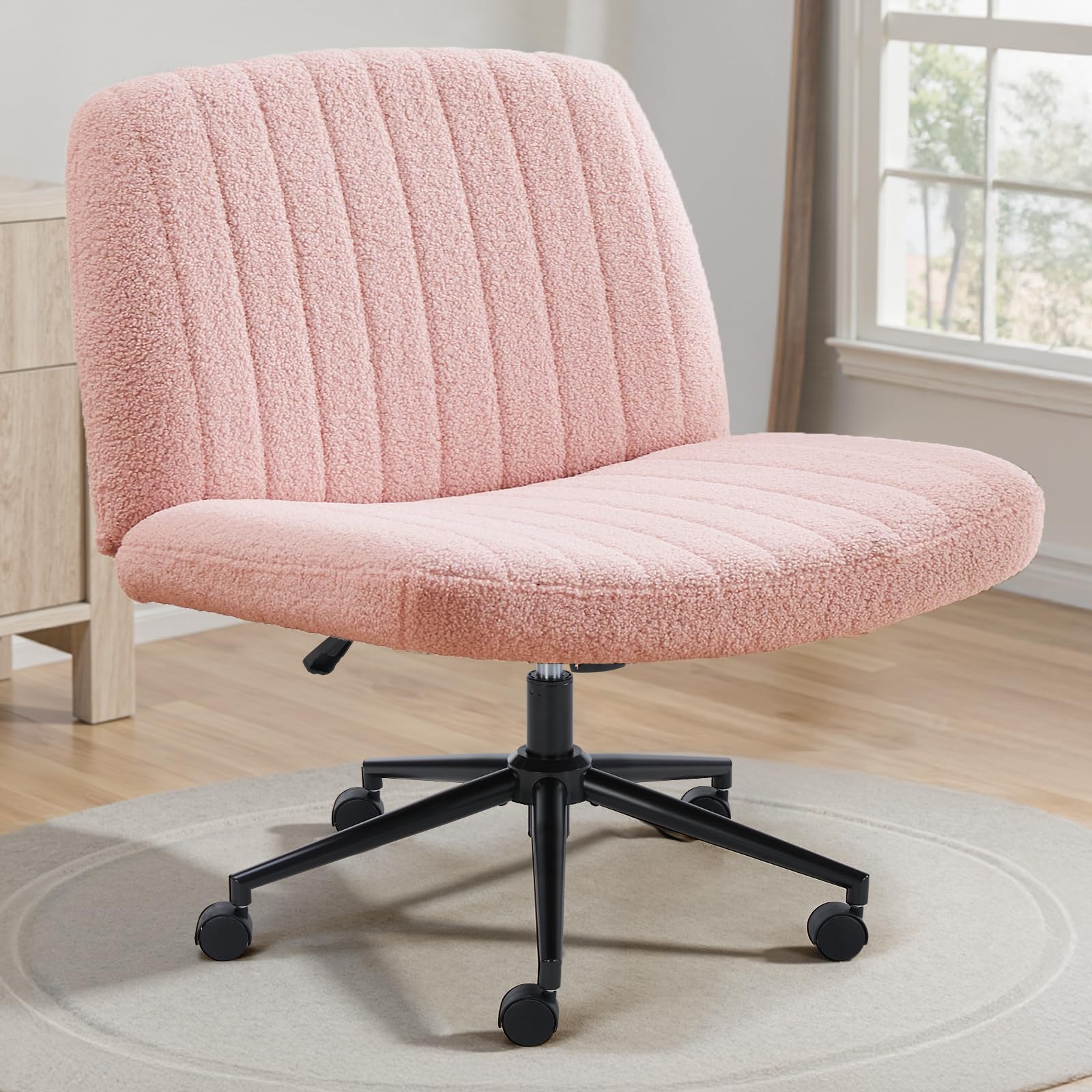 Amazon.com: OLIXIS Criss Cross Chair with Wheels Wide Cross Legged