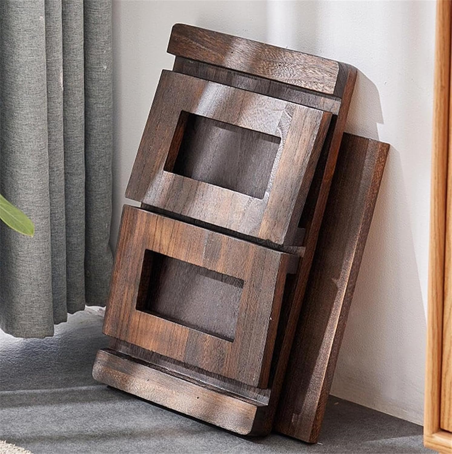 稀少アイヌ工芸 アイヌ紋様 手つき盆 シントコ小物入 脚付