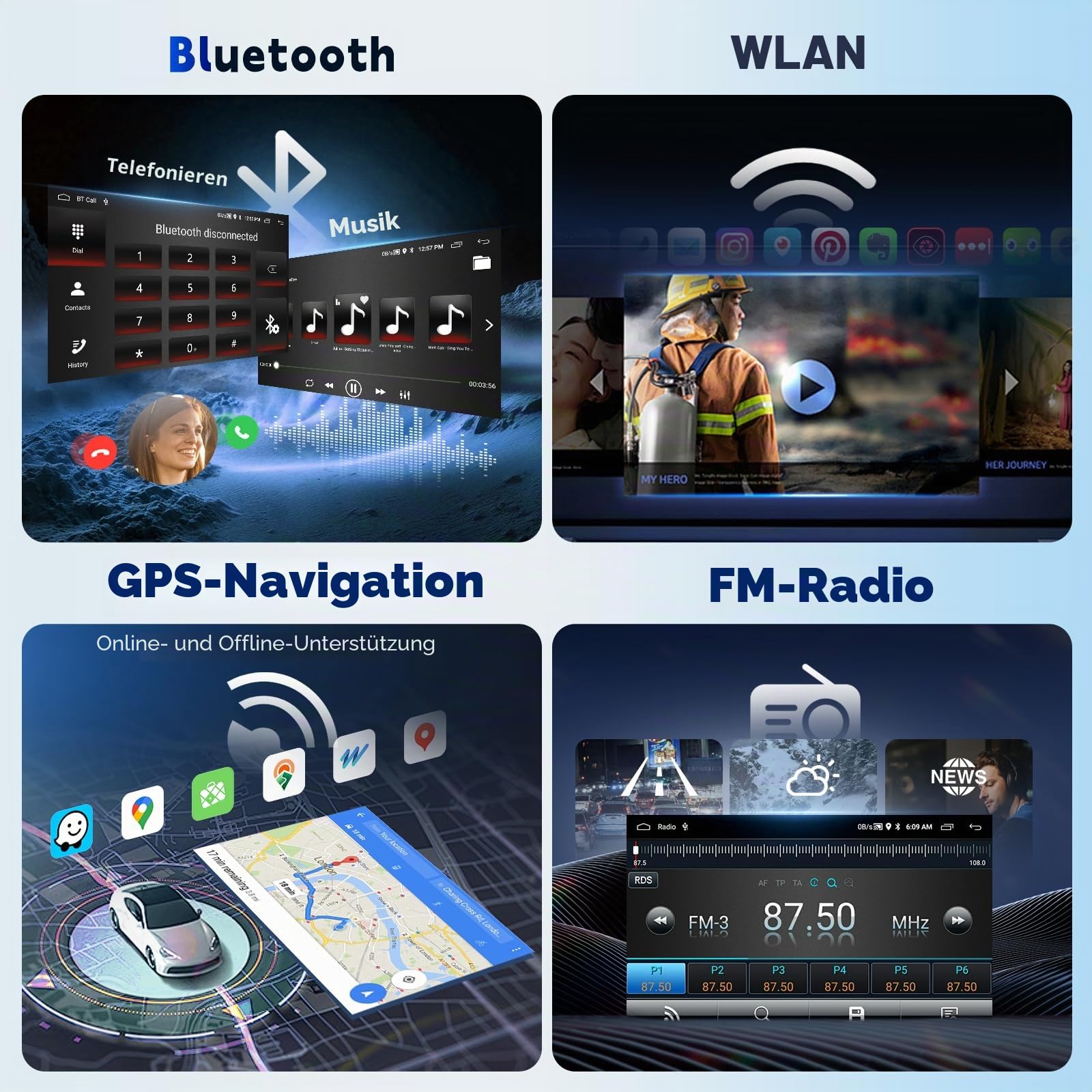 VECHTEL DAB+ Autoradio 2G+64G Android 15 für Alfa Romeo 159 2004-2011, 7 Zoll HD Touchscreen Auto Radio mit Drahtlos Carplay Android Auto GPS Wi-Fi Bluetooth 2USB FM RDS Radio Rückfahrkamera
