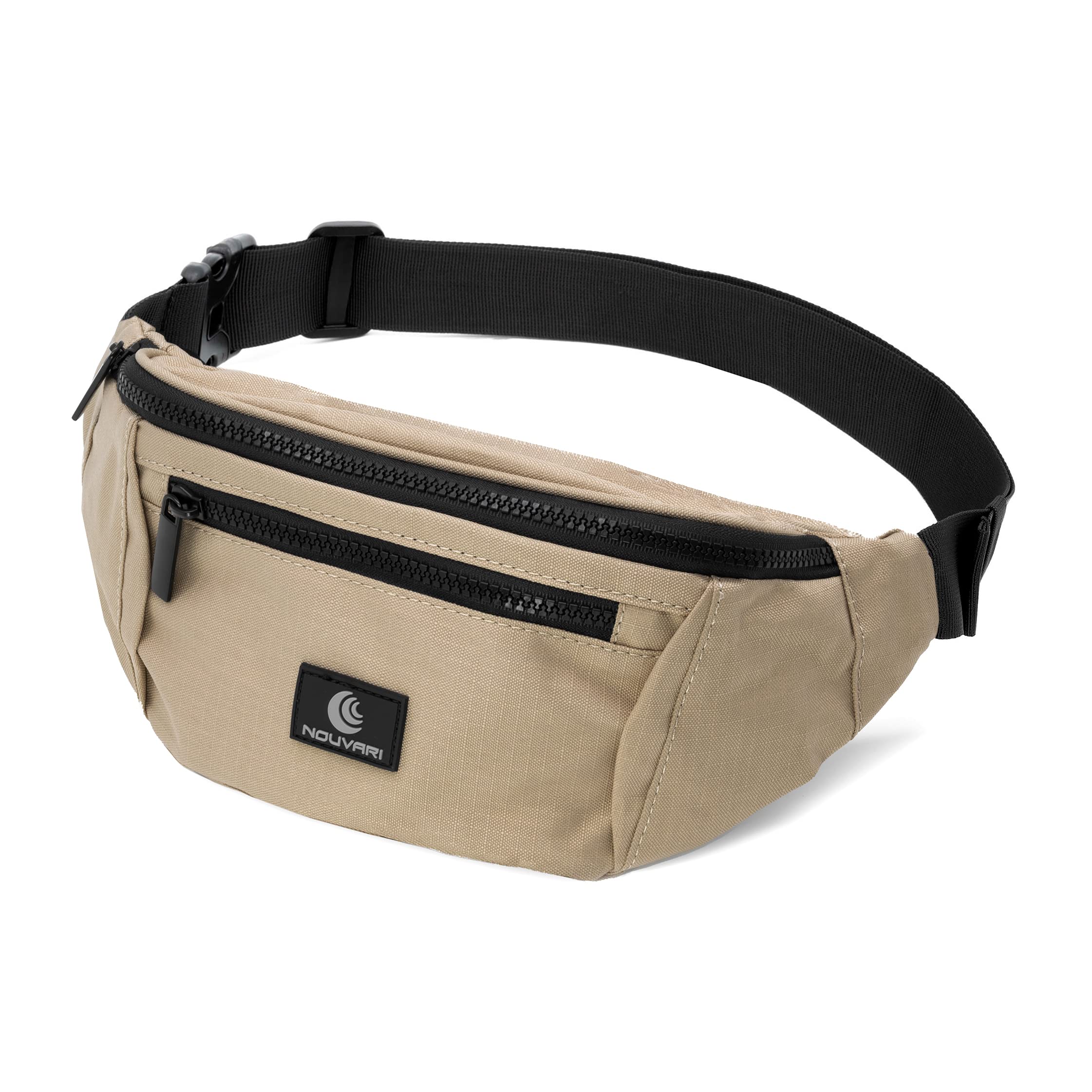 Bauchtasche Herren und Damen Khaki-Grau Hüfttasche für Festival, Camping & Sport Unisex Wasserabweisende Gürteltasche für Reisen, Outdoor & Wandern (Khaki-Grau)