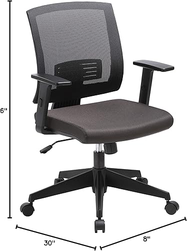 Miniatura 2 de Lorell Soho - Silla de trabajo con respaldo medio, color negro