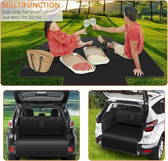 SUV Cargo Liner for Dogs for Mazda CX 3 2016-2021, Non-Slip Pet Cargo Cover Dog Seat Mat with Side Flaps for SUV, Scratch-Resistant Trunk Protective Mat