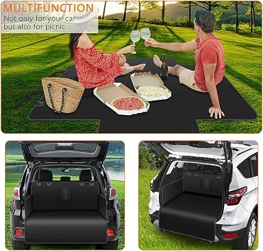 SUV Cargo Liner for Dogs for Mazda CX 3 2016-2021, Non-Slip Pet Cargo Cover Dog Seat Mat with Side Flaps for SUV, Scratch-Resistant Trunk Protective Mat