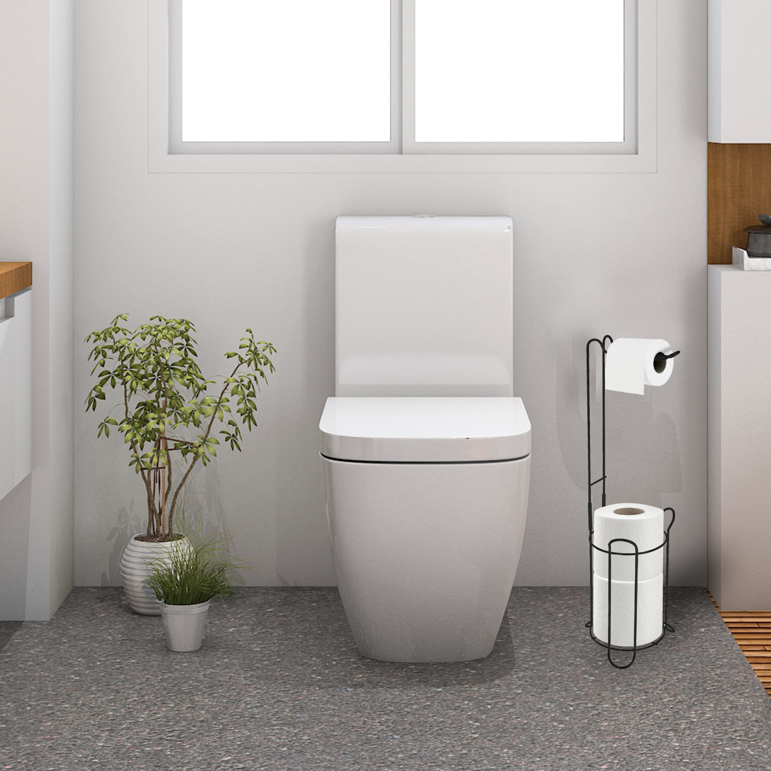 Freistehender Toilettenpapierhalter - Schwerlastbas Produktbild-Vorschau 10