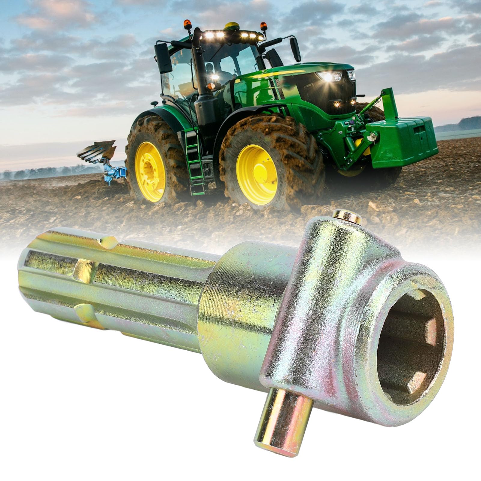 aqxreight Adapter Przedłużacza WOM PA09 1-3/8 Cali 6 Wielowypustów Szybkozamykacz Mocna Konstrukcja Metalowe Przedłużenie Wału Odbioru Mocy Pasuje do Ciągników o Mocy 70 KM