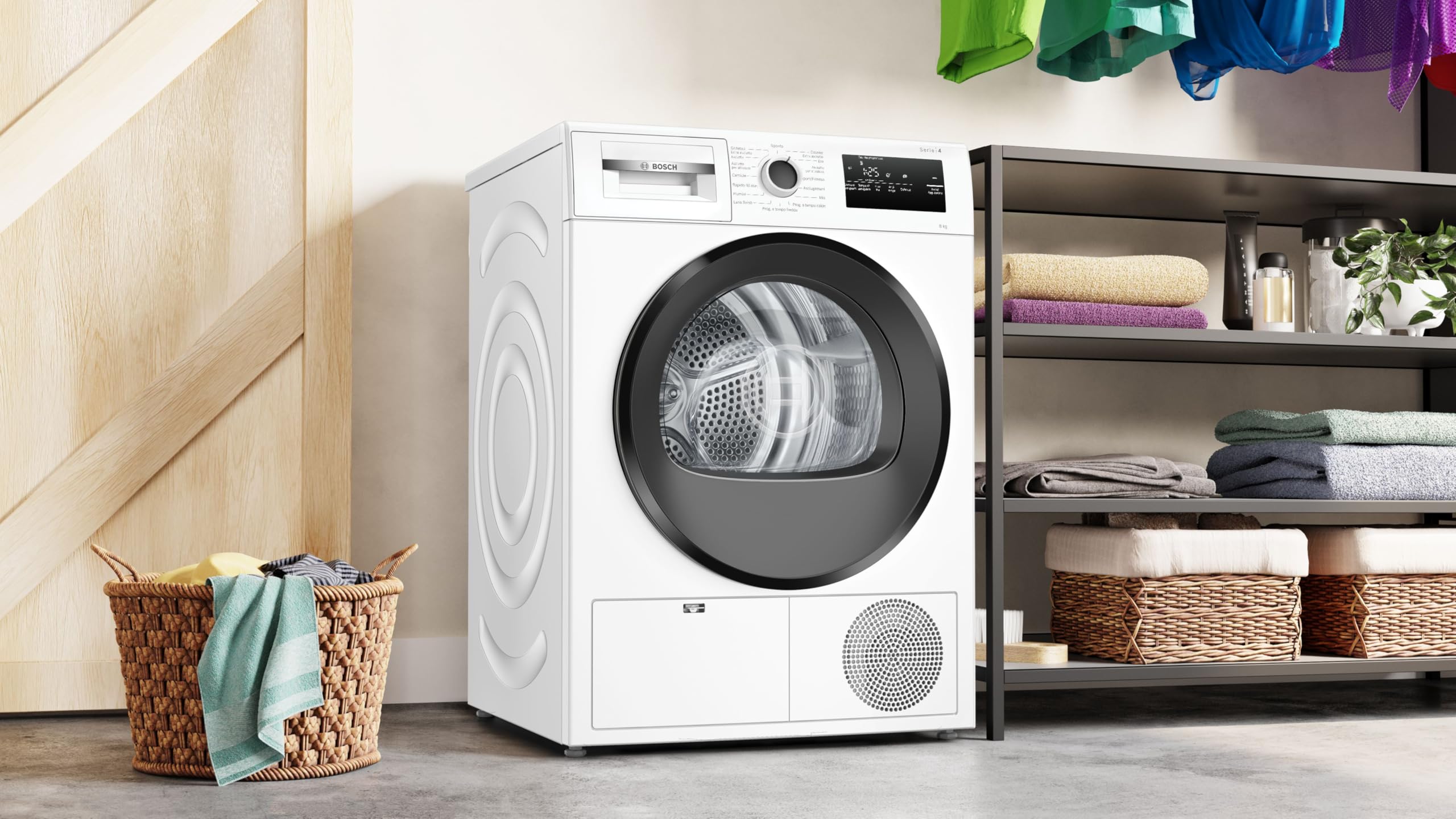 Bosch WTH85298II Sèche-linge avec pompe à chaleur, capacité 8 kg, EasyClean : filtre à peluches, AutoDry : système de séchage automatique, programme rapide