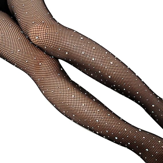 Pantyhose Women Sexy Stockings Tights Rhinestone Mesh