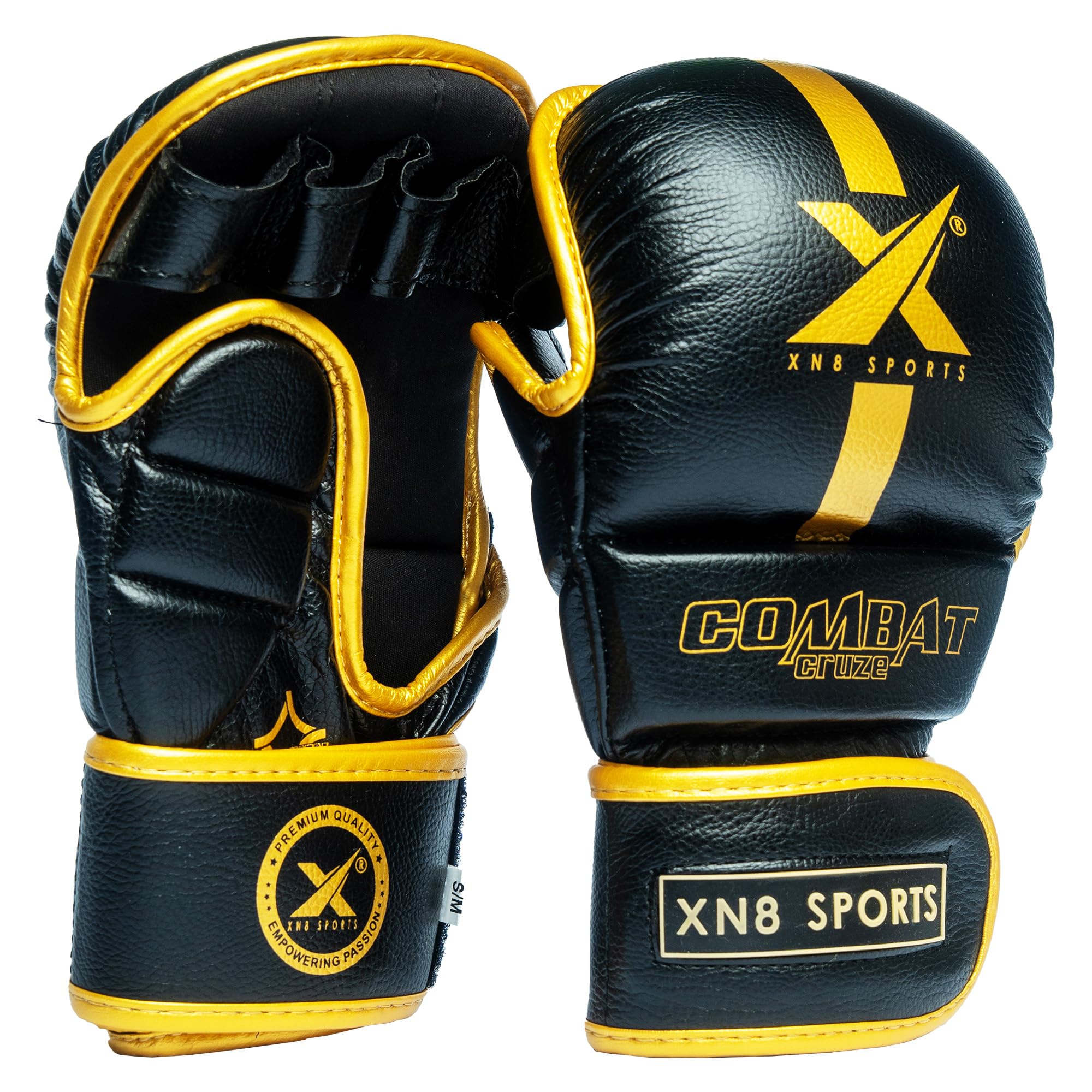 XN8 MMA Gloves for Martial Arts Training and Grappling Sparring Mitts for Kickboxing Muay Thai — image 1