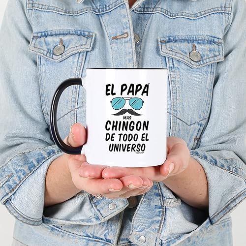 Miniatura 4 de Casitika Regalos para papá mexicano. Idea de regalos para papa. Taza de El Papa Mas Chingon del Universo de 11 onzas. Tazas para el día del padre.