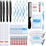48 Sets Personal Hygiene Kit Basic Toiletry Kits Homeless Supplies Bulk for Women, Men, Travel, Charity, Business Include 48 Shampoo, 48 Toothbrush, 48 Toothpaste, 48 Comb, and 48 Bath Soap