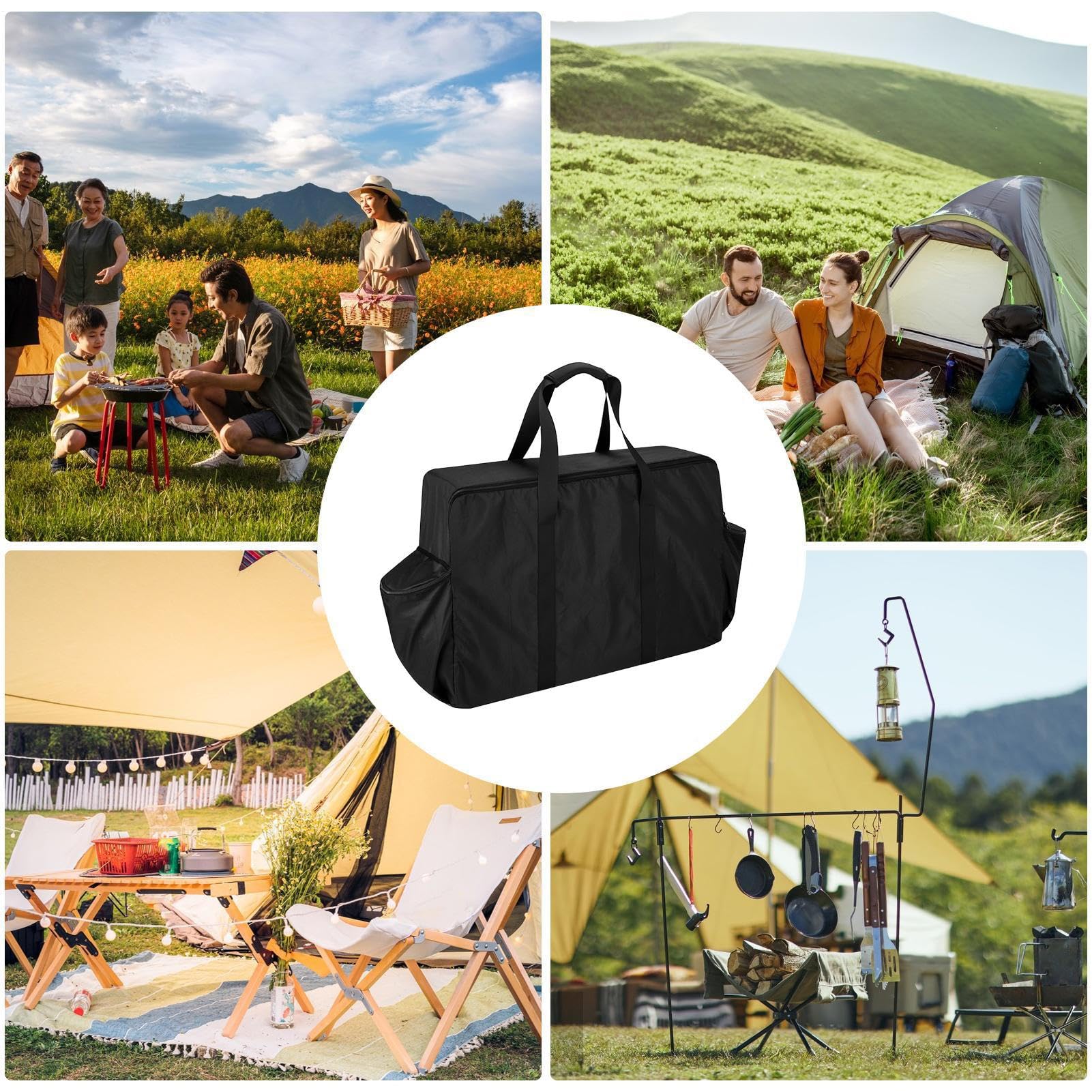 Sac de transport pour réchaud d'extérieur, barbecue pliable, rangement camping