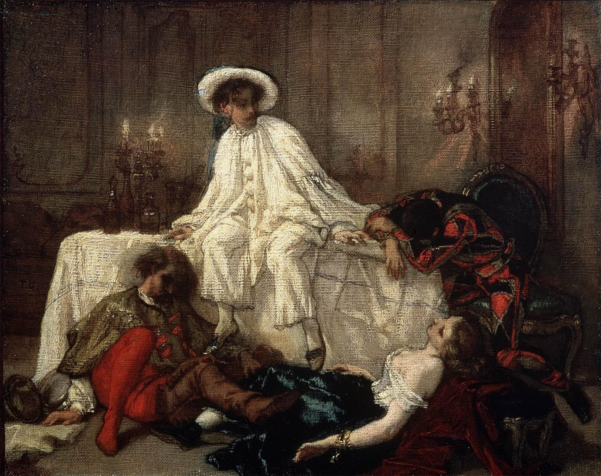ARTXLXXBN Famous Art Print Poster Vintage Wall Art After the Masquerade by Famous Artist Canvas Art Poster for Home Decor 60x90cm