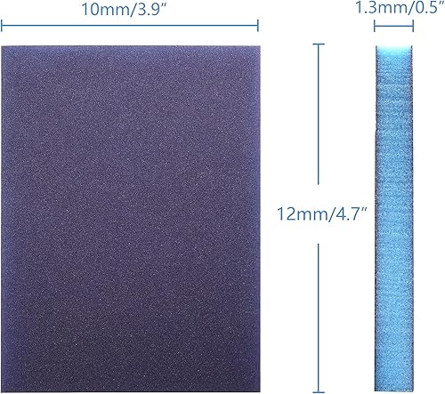 Miniatura 3 de Jamiikury - Esponja de lijado de grano 120 y bloques de lijado de grano 220, lavable y reutilizable, esponja de papel de lija en seco húmedo para