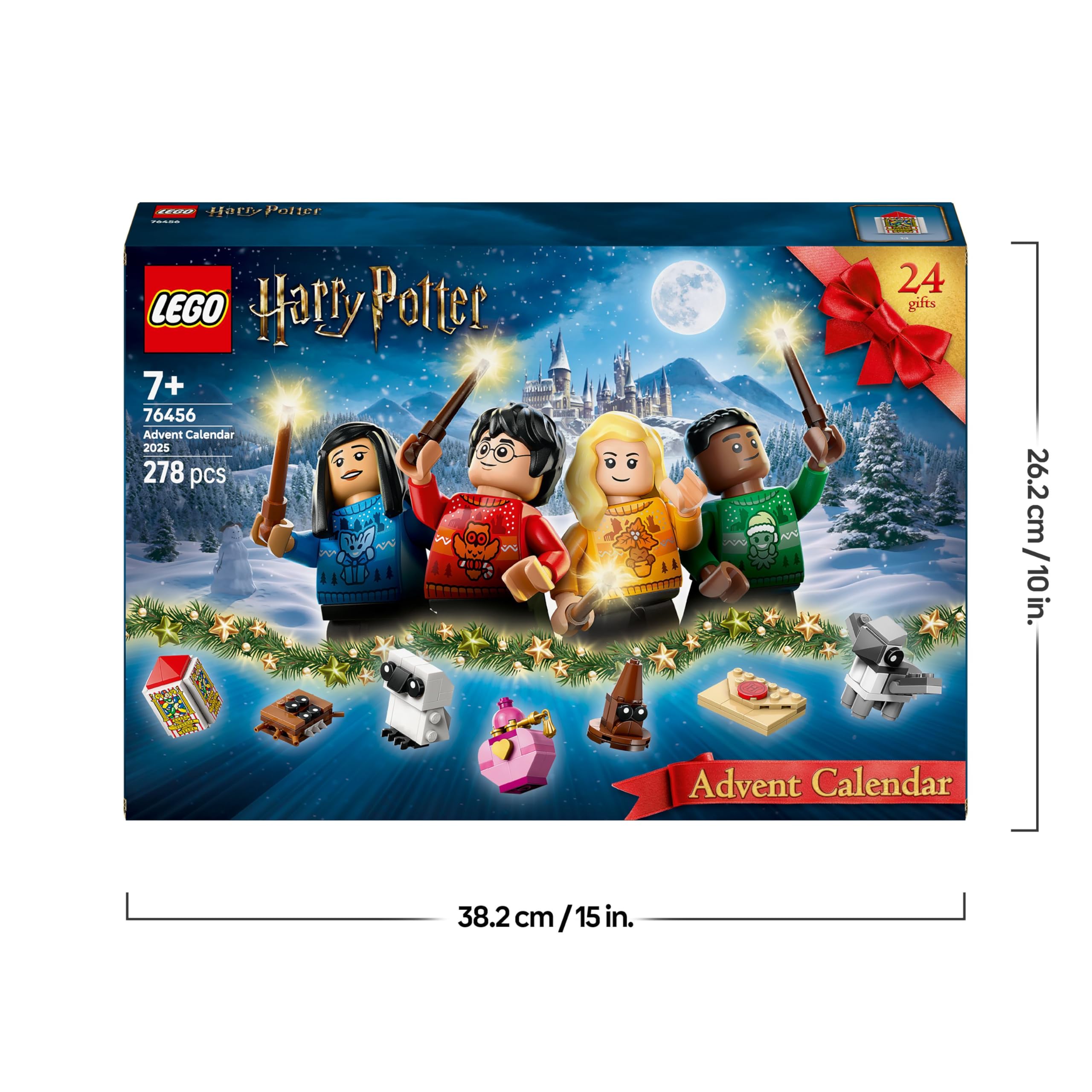 LEGO Harry Potter Le Calendrier de l’Avent 2025 - Jeu pour Garçon ou Fille 7 Ans - Compte à Rebours Avant Noël avec 24 Surprises - 8 Minifigurines en Tenue Festive & Mini Constructions - Cadeau 76456