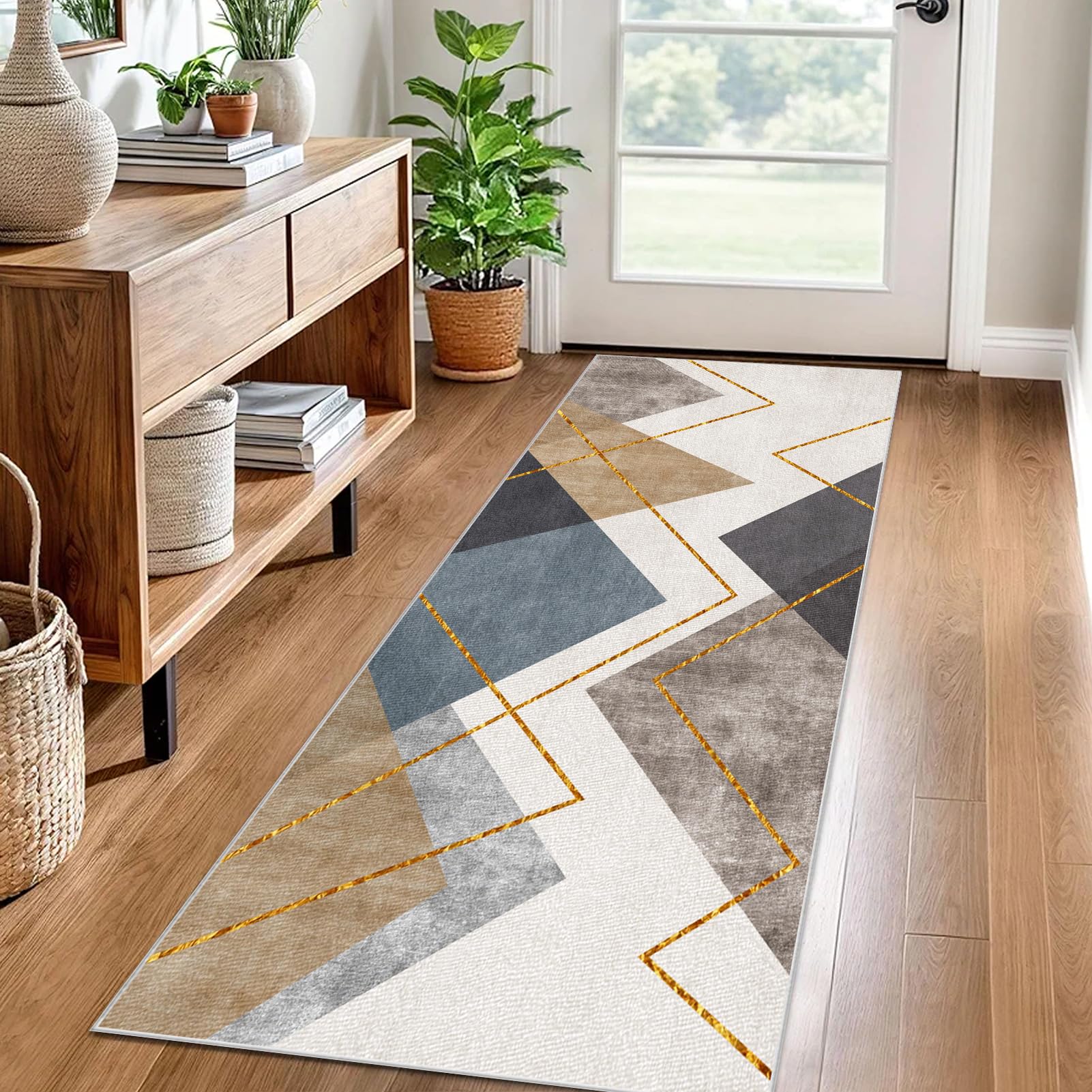 Carpet Runner for Hallway 70 x 180 cm Non Slip Long Hallway Runner Rugs for Kitchen Rugs Washable Floor Carpet Runner Mat Absorbent Door Mat Narrow Hall Runner for Hallway Kitchen Bedroom Entryway
