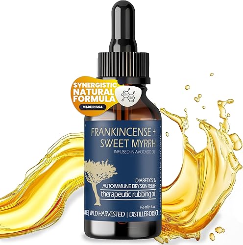 BALM OF GILEAD Neuropatía - Aceite de frotamiento terapéutico de incienso y mirra dulce, alivio instantáneo y reparación de la piel seca autoinmune