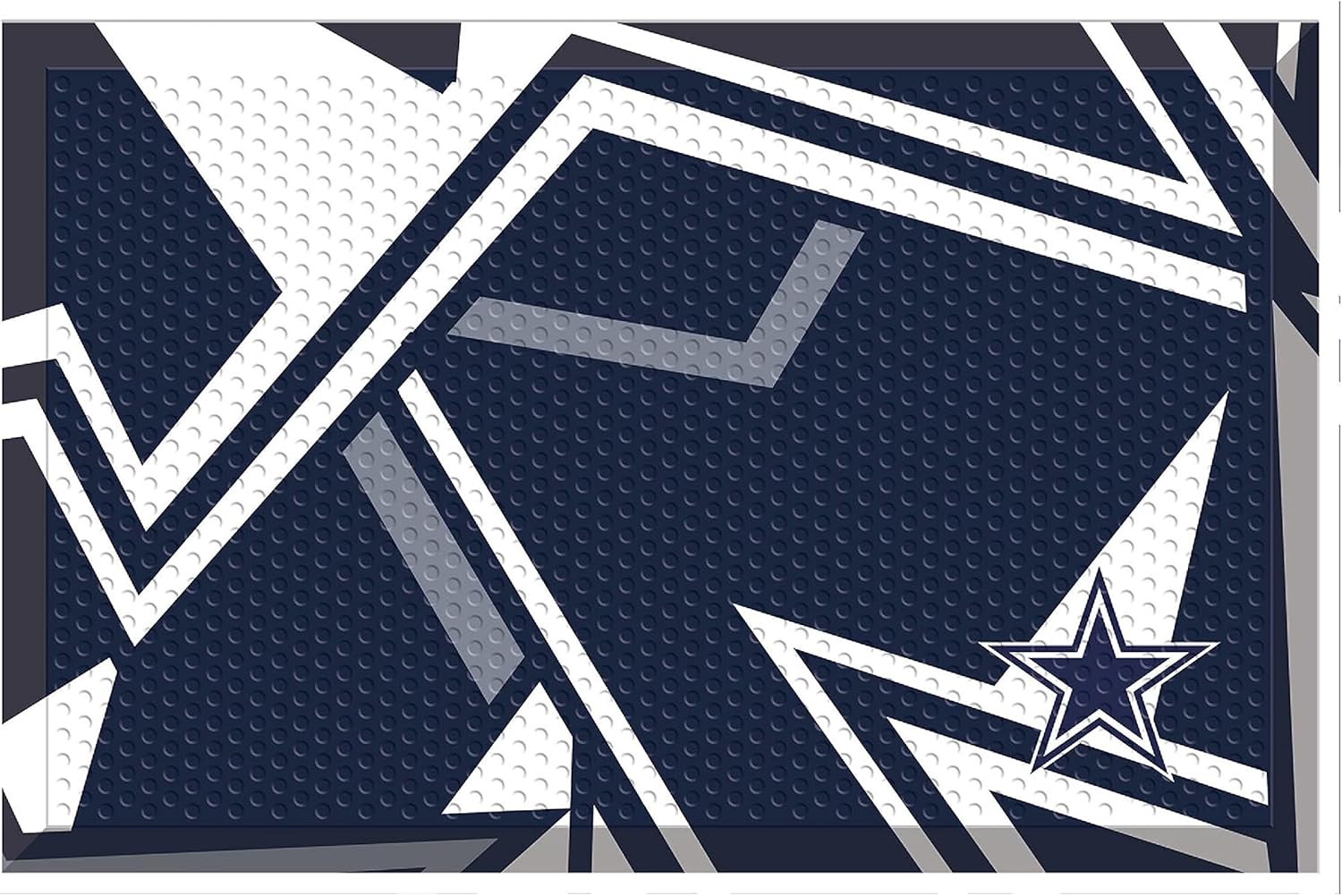 FANMATS 23252 Dallas Cowboys Rubber Scraper Door Mat Xfit Design