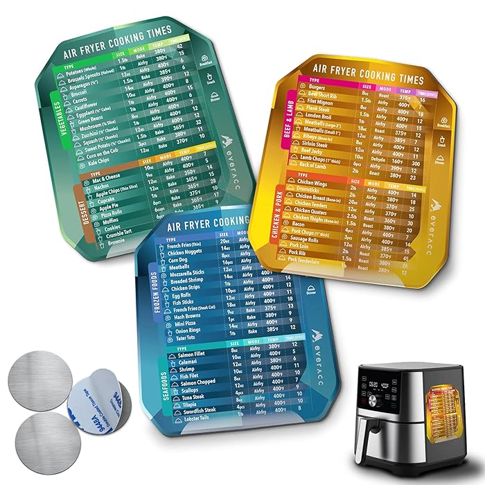 Buy Air Fryer Cheat Sheet Set, Instant Vortex Air Fryer