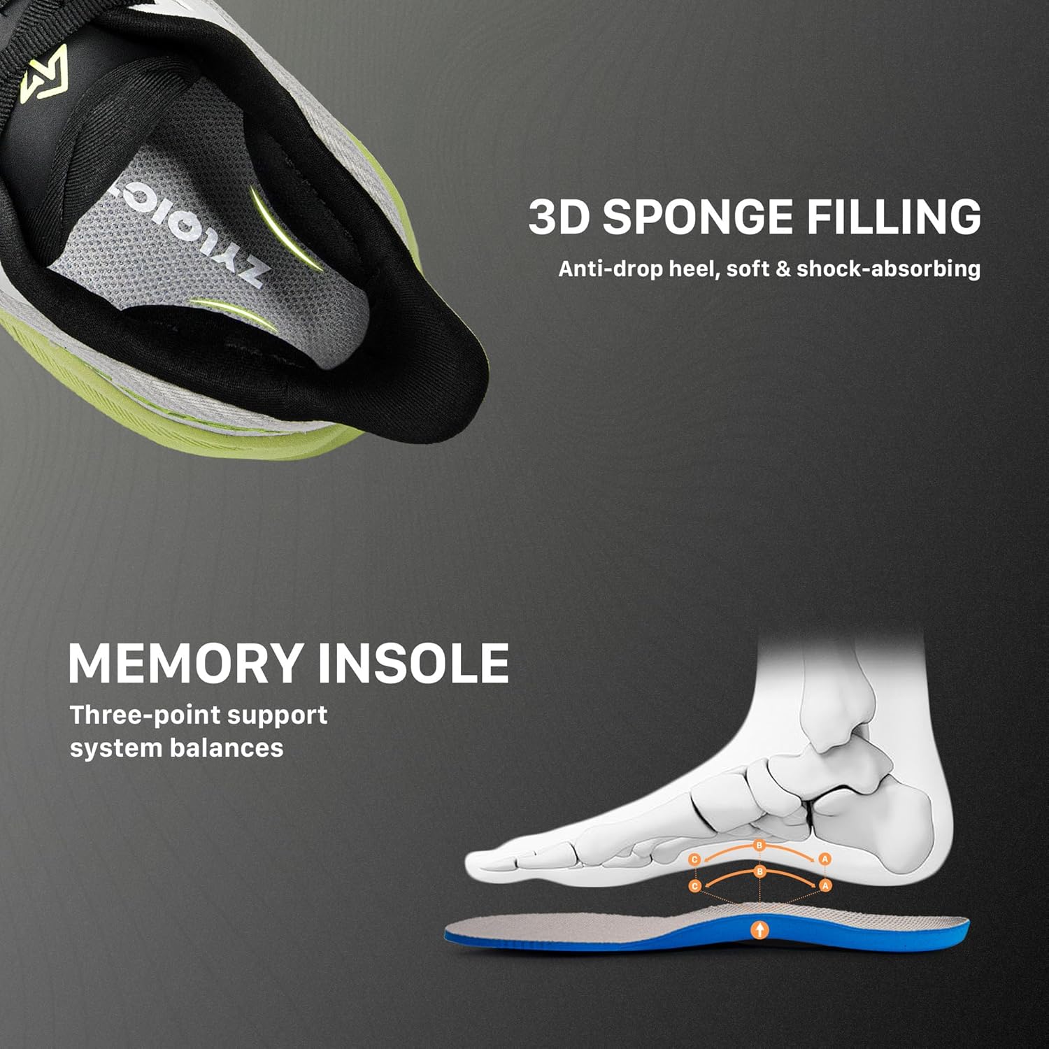 Mens Sneakers-Running Shoes with Breathable Quick Dry Jacquard Mesh Upper Lightweight Slip-On Ultra-Cushioned Non-Slip EVA Platform Sole Comfort for Daily Wear Walking Running Gym and Travel