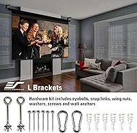 Vista 4 de Elite Screens VMAX Soportes en L para colgar de techo o pared, manual.